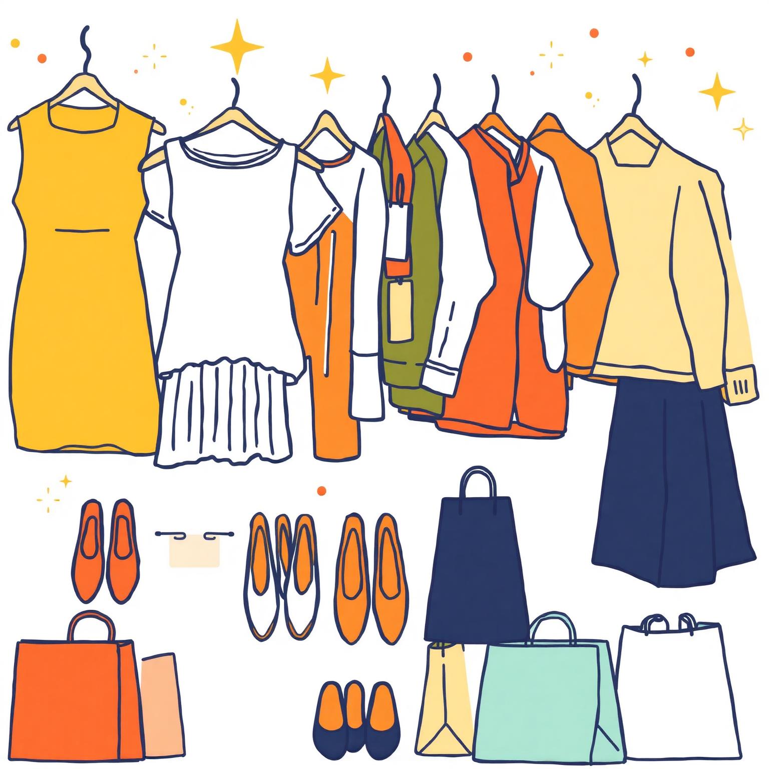 Curated clothing rack